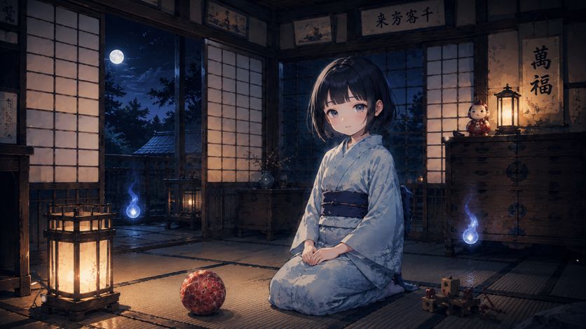 座敷わらし|奥座敷の赤い毬【日本の妖怪の話】
