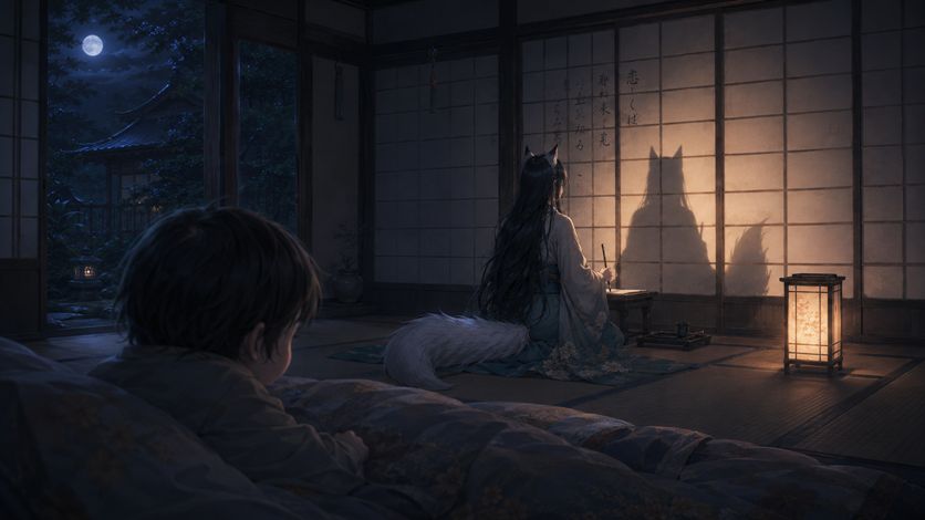 葛の葉|障子に残る歌
